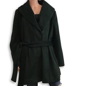 NWT Metaphor Green Peacoat Plus Size 1X/Free Ship!